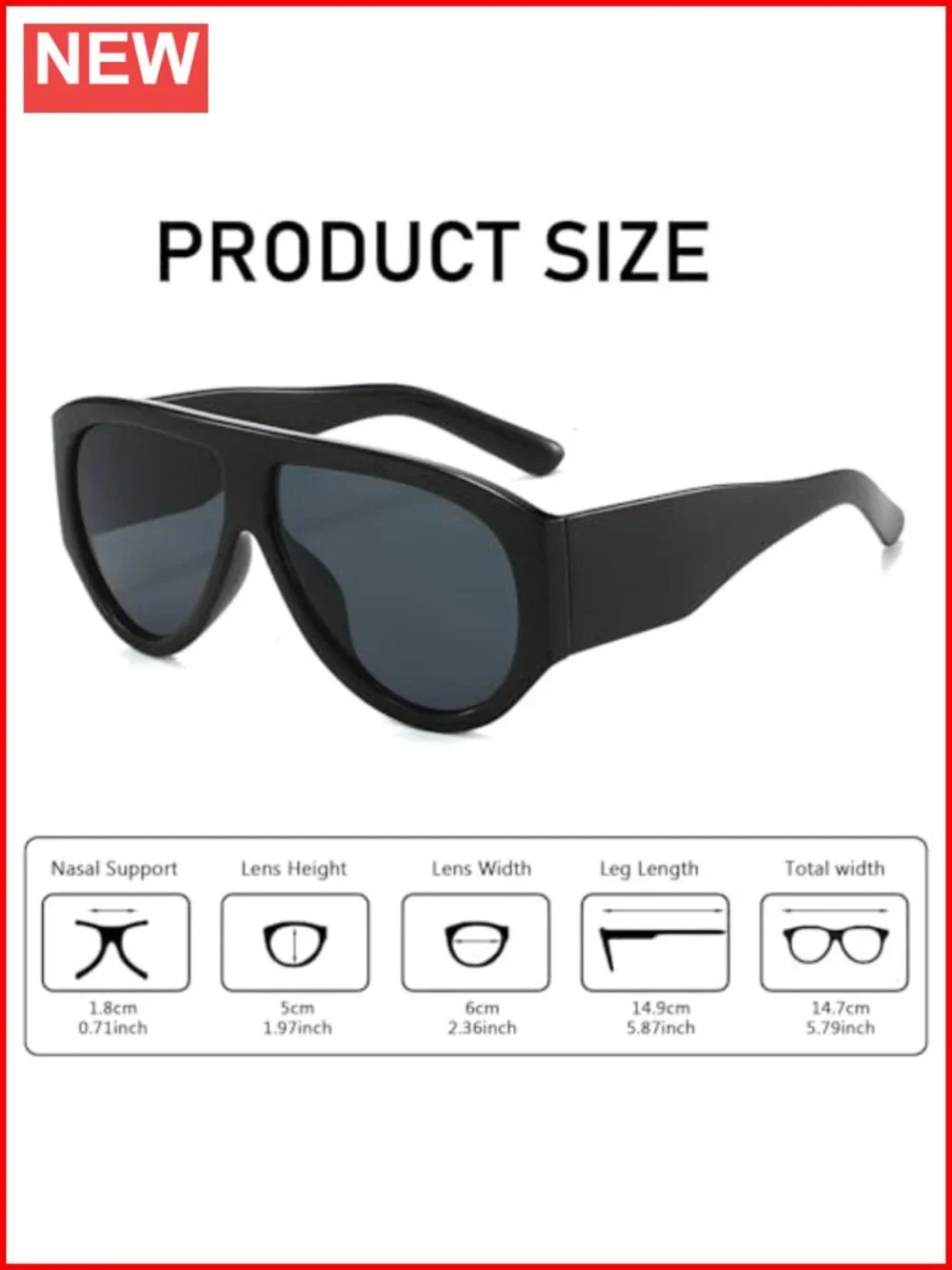 Oversized Aviator Sunglasses 2-3 Pack UV400 Protection Trendy Square Frame